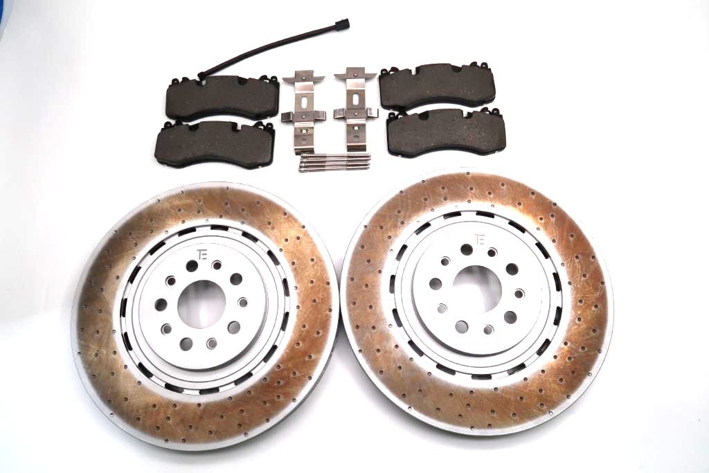 Maserati Ghibli 3.8 Trofeo front brake pads & rotors TopEuro #1892 Maserati Ghibli 3.8 Trofeo front brake pads & rotors TopEuro #1892