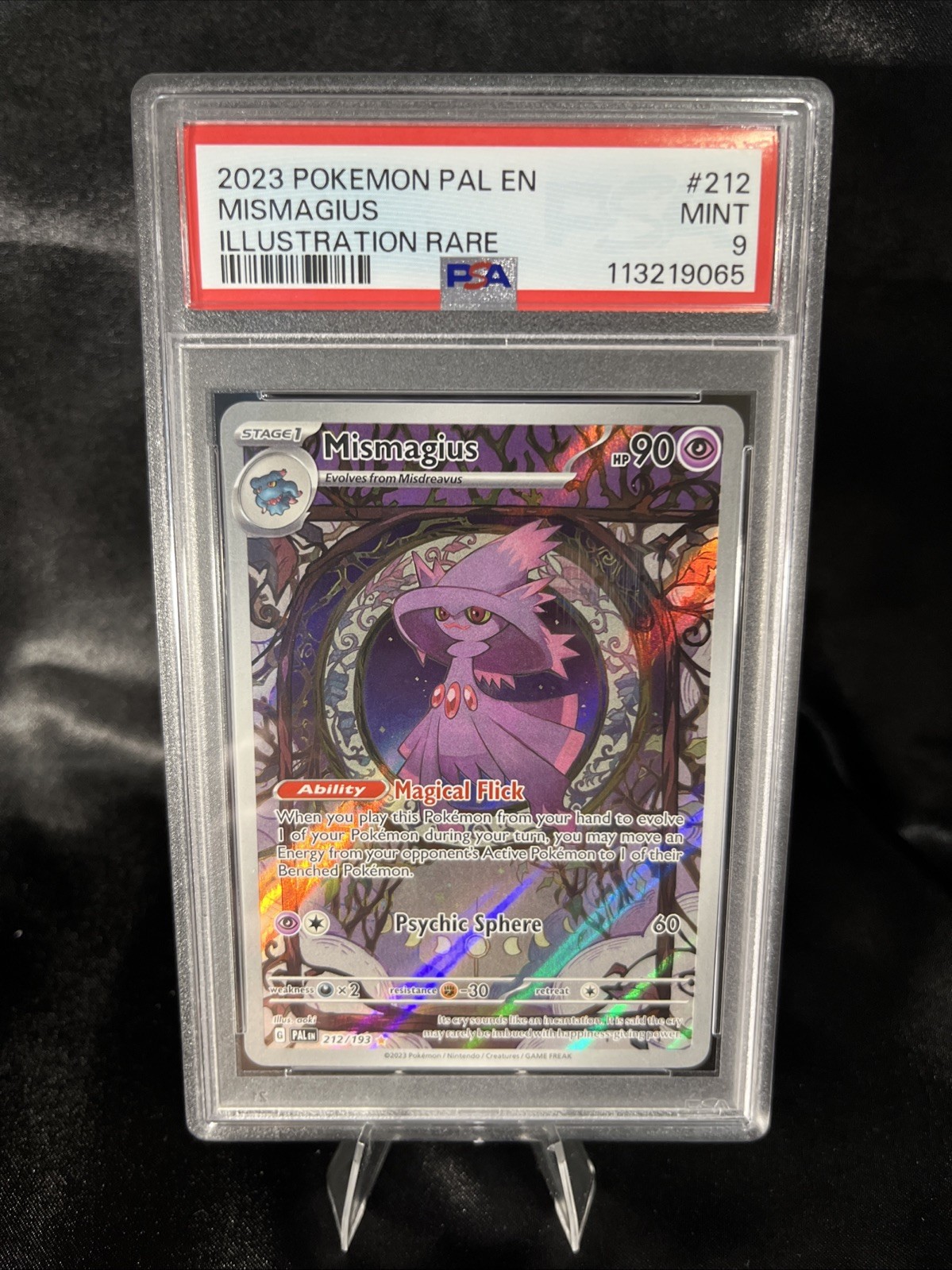 2023 Pokemon Pal En Mismagius Illustration Rare 212/193 PSA MINT 9 2023 Pokemon Pal En Mismagius Illustration Rare 212/193 PSA MINT 9