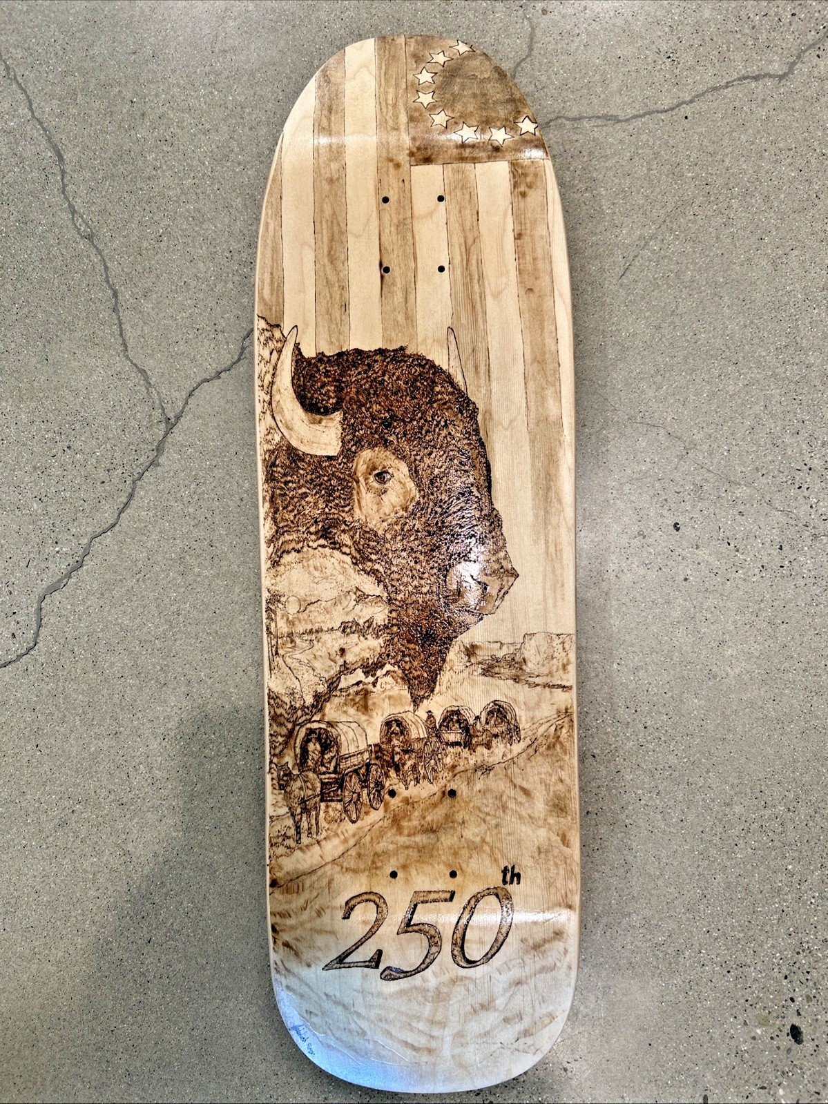 Custom Old West Skateboard Deck 250 4th Of July USA -See Description-