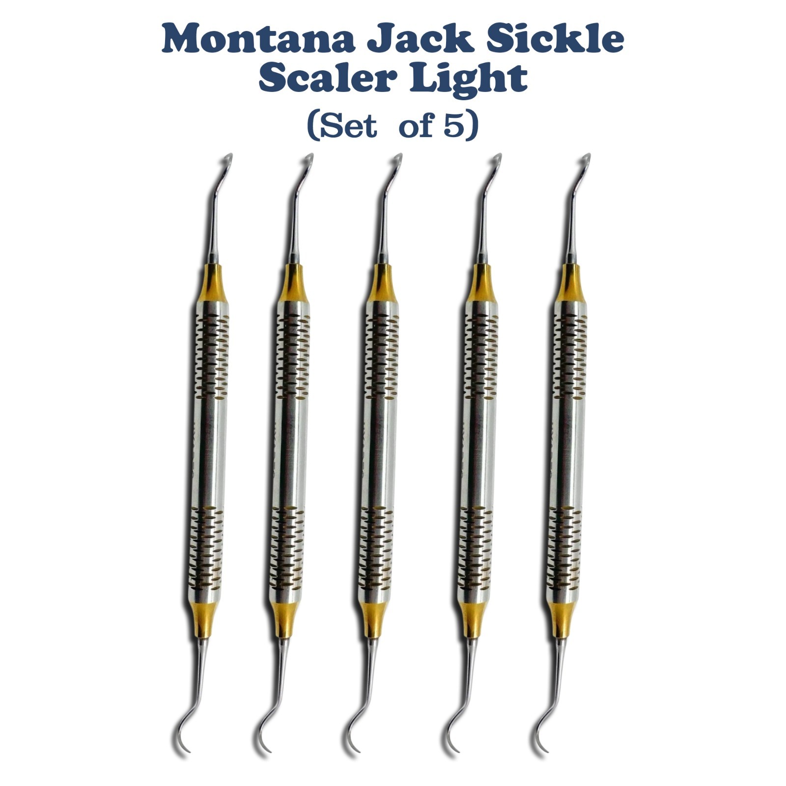 5 X Periodontal Montana Jack Sickle Scaler Light Double Ended Dental Instruments