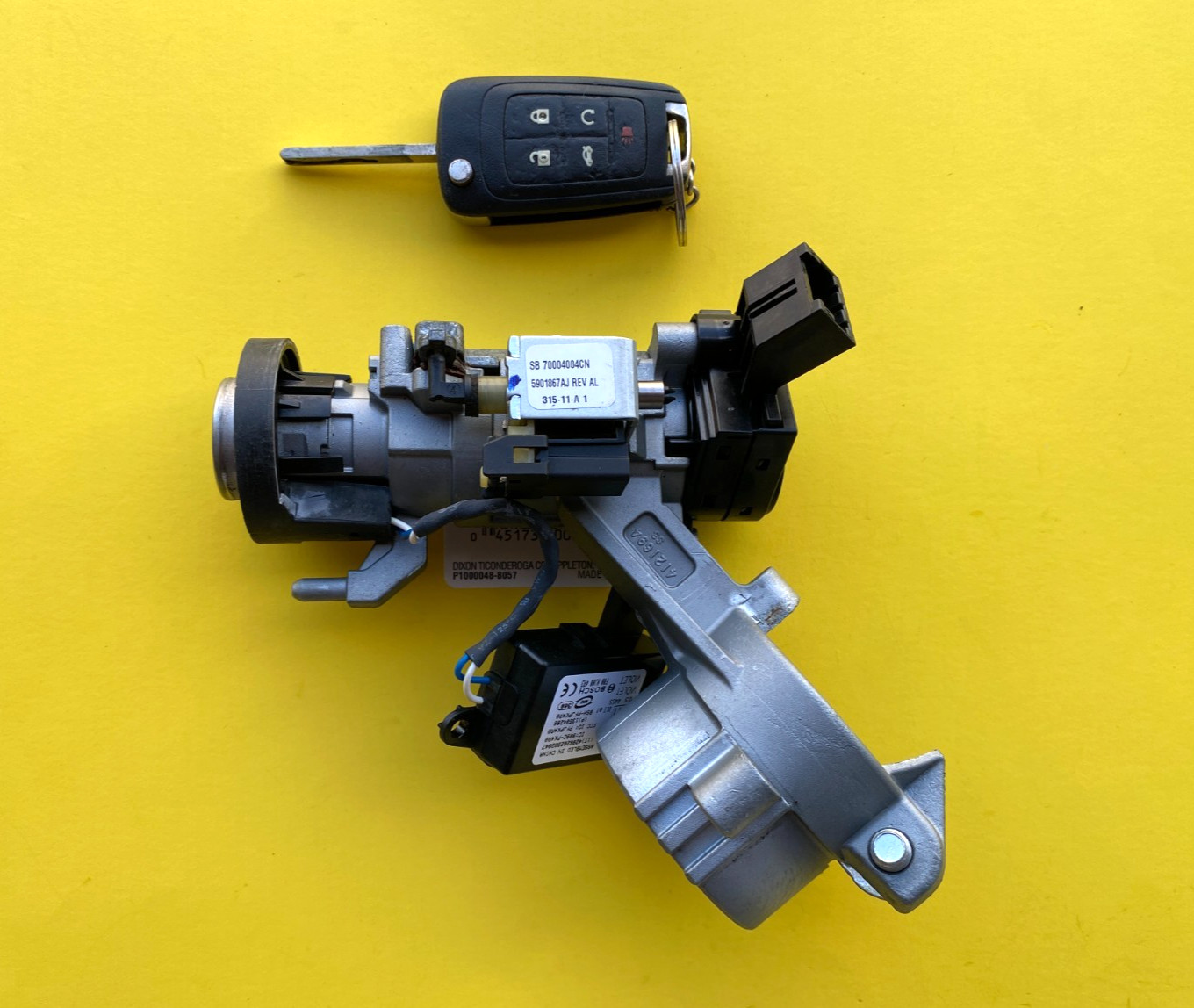 2011-2016 CHEVROLET CRUZE IGNITION SWITCH LOCK W/ KEY & IMMOBILIZER OEM 13504286