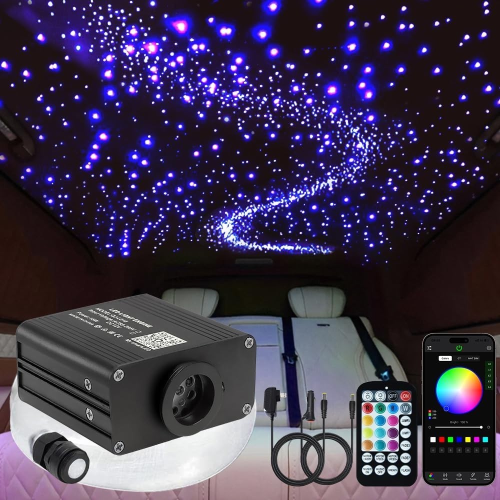 Firework 16W RGBW Fiber Optic Starlight Headliner Kit 420pc 9.8ft Bluetooth