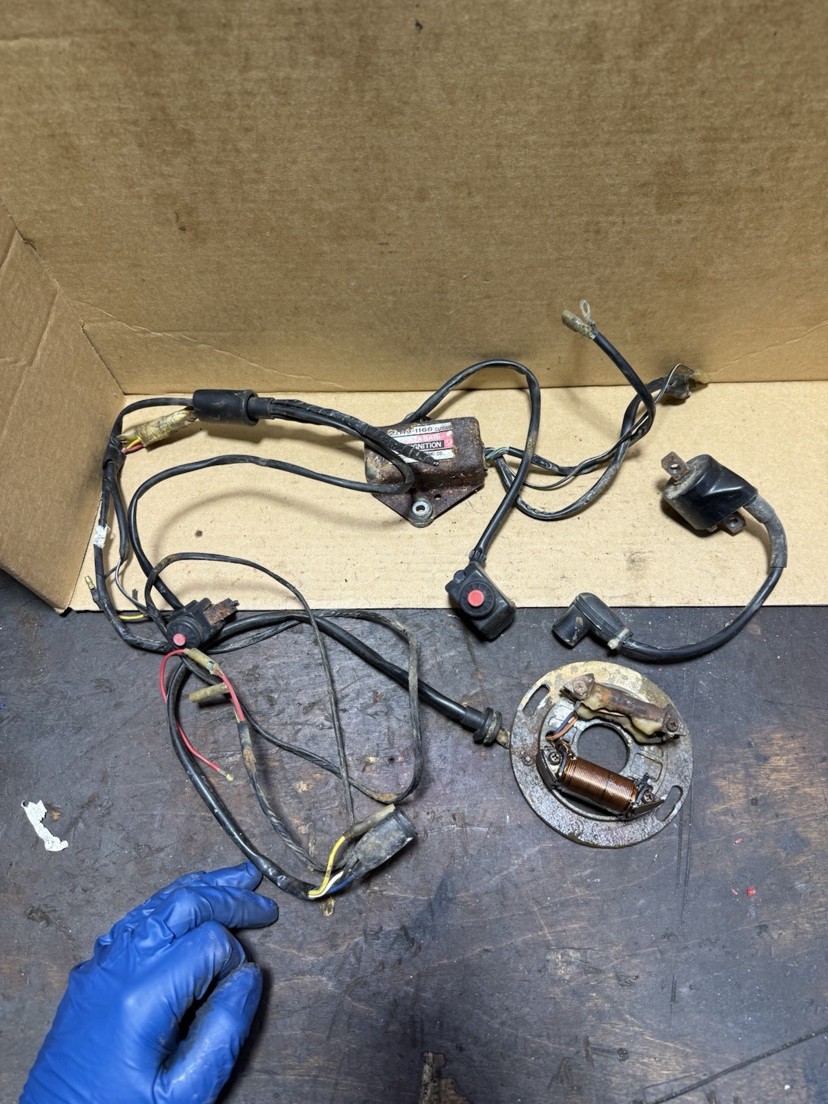 1984 Kawasaki KXT250 Tecate OEM CDI Stator Coil Wiring Harness Electrical Lot