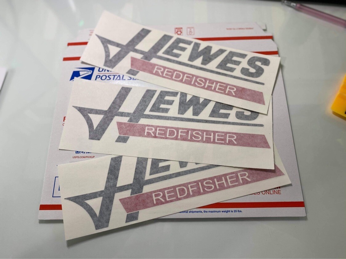 3 Hewes Redfisher Vinyl Boat Decal Black Red Sticker Logo Hull Car Truck Window 3 Hewes Redfisher Vinyl Boat Decal Black Red Sticker Logo Hull Car Truck Window