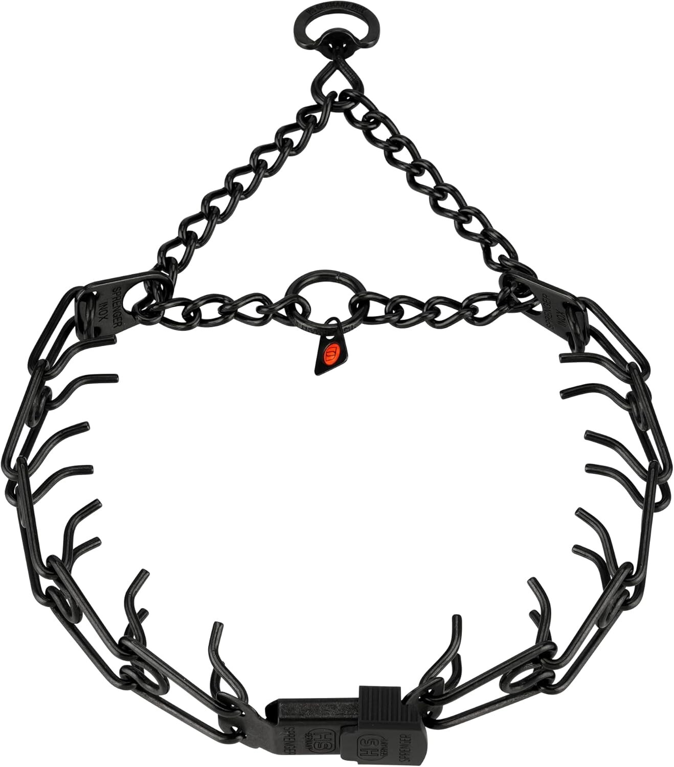USED-Herm Sprenger Black Stainless Steel Prong Dog Collar w/Quick Release Buckle USED-Herm Sprenger Black Stainless Steel Prong Dog Collar w/Quick Release Buckle