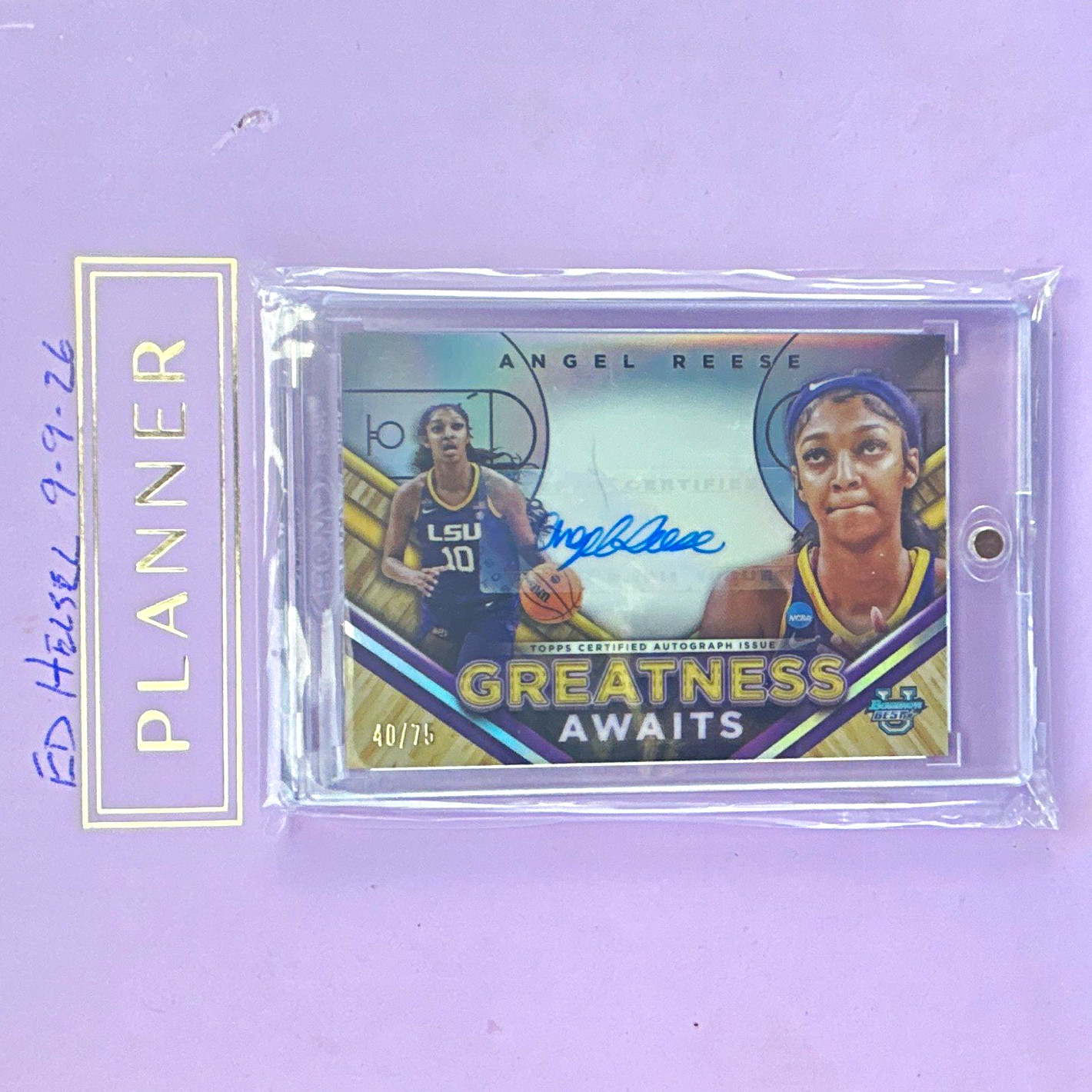 Topps Angel Reese 2023-24 Bowman Univ Best Greatness Awaits Auto /75 GAA-AR Topps Angel Reese 2023-24 Bowman Univ Best Greatness Awaits Auto /75 GAA-AR