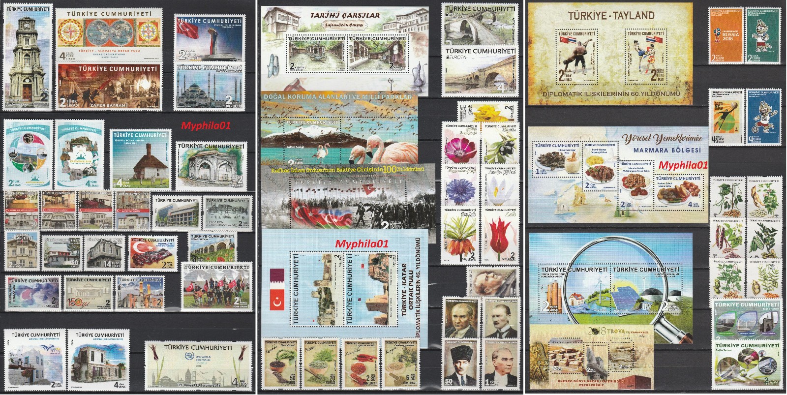 Turkey, Turkiye - 2018 / Complete Year Set + İncludes Officials Series ** MNH