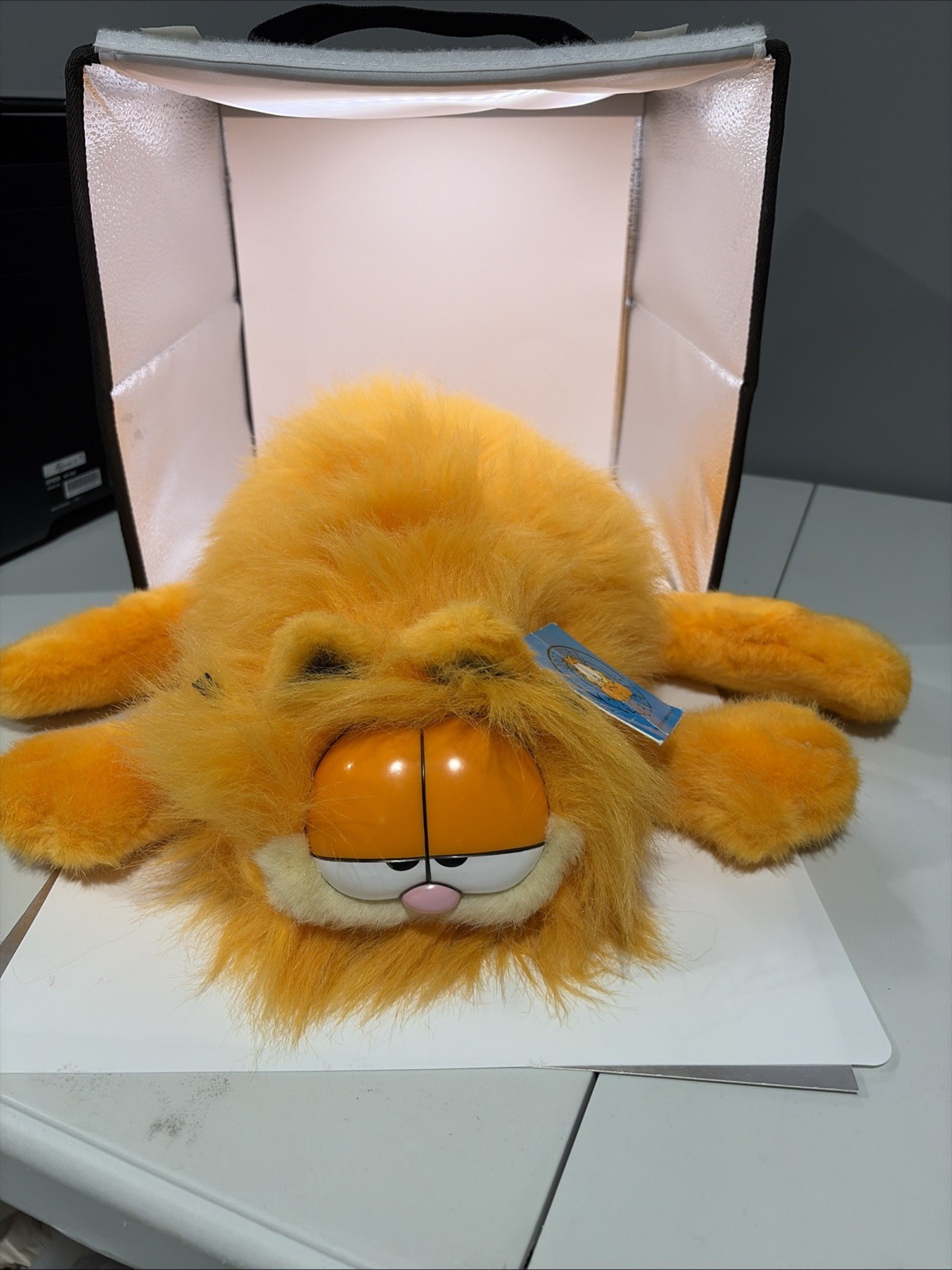 Vintage 1978/1981 Dakin Plush Garfield Blow Out Fluffy Fuzzy Long Hair Plush.
