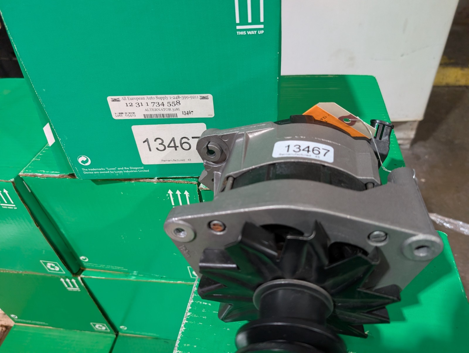Lucas Remanufactured Alternator 105A Lucas 13467/ 12311734558 NO CORE CHARGE