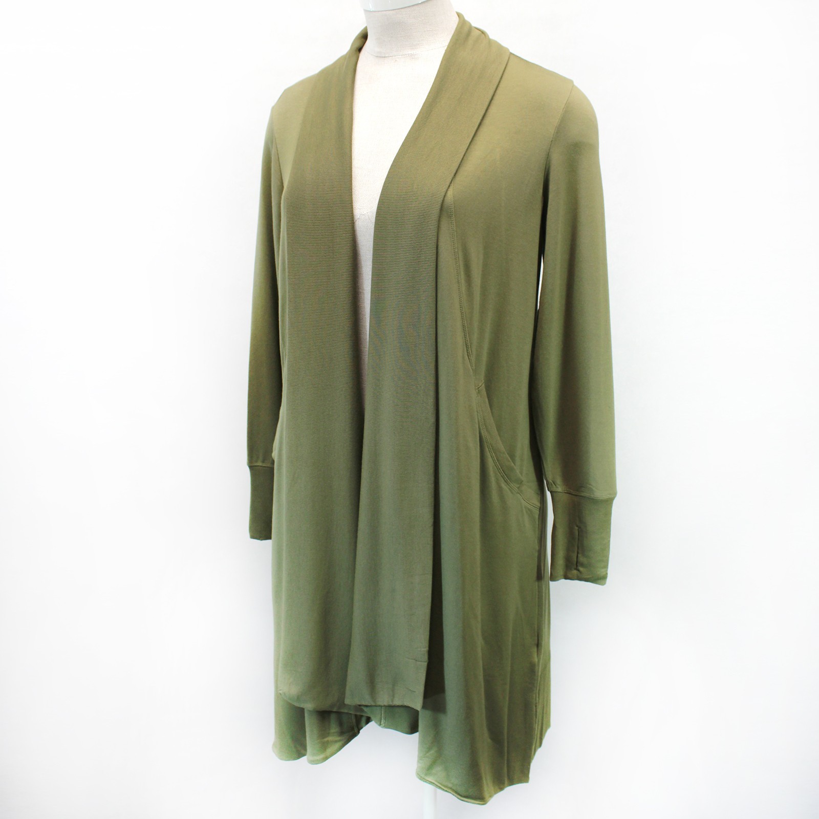 ATHLETA Designed San Francisco Plus Green Soft Pranayama Wrap Long Cardigan 1X