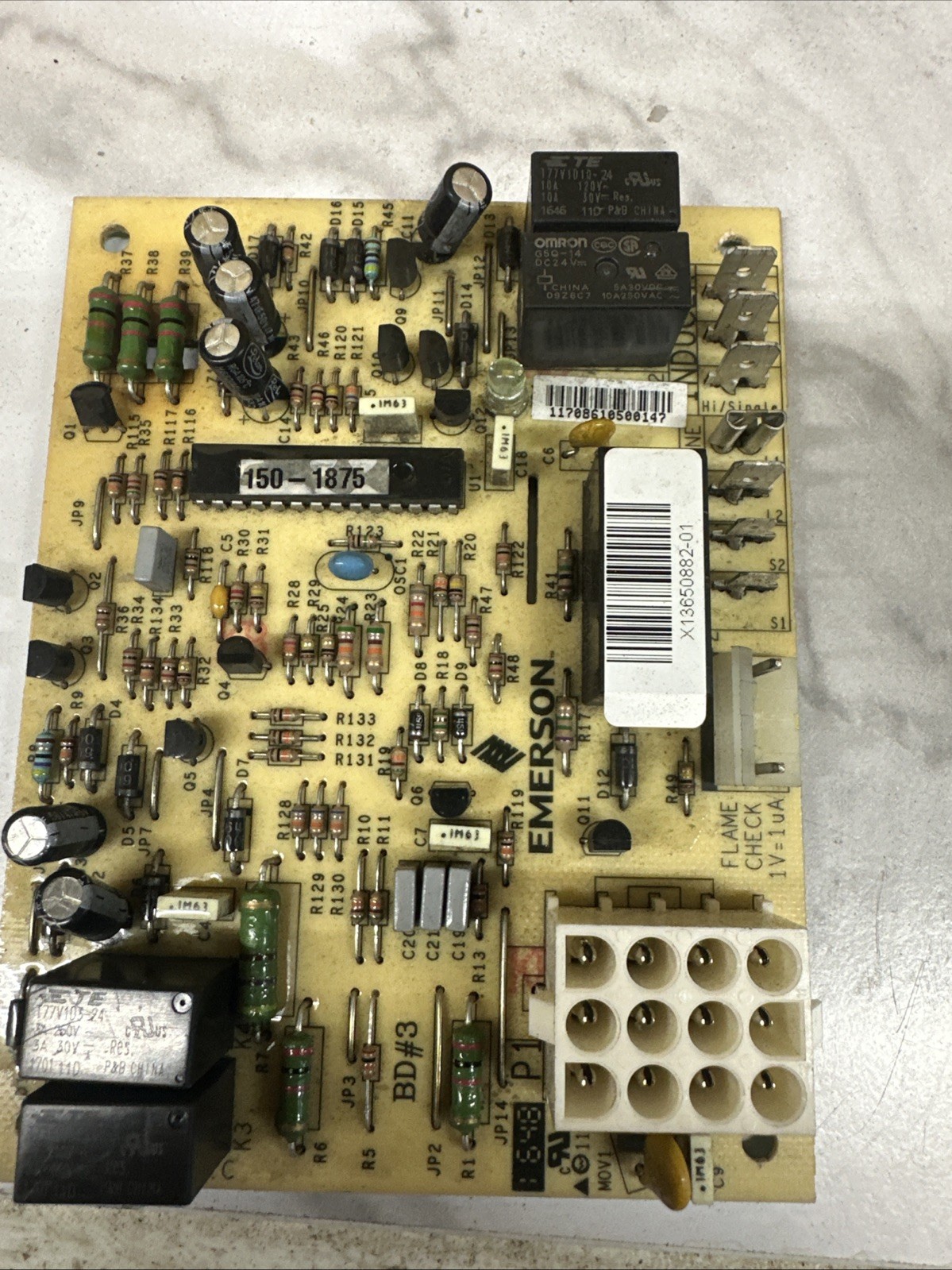 Emerson 150-1875 50C70-495-03 Circuit Board Used
