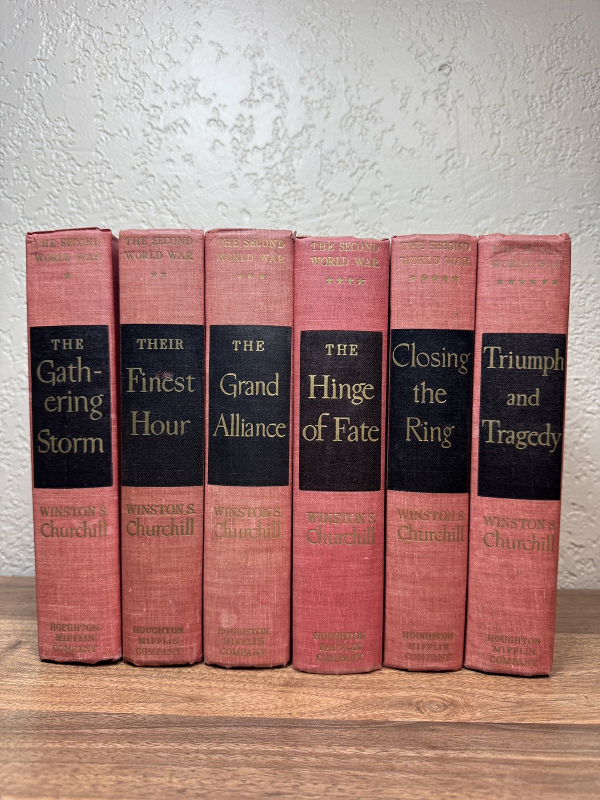 Winston Churchill The Second World War 6 Vol Set 1st US Edition 1948-1953 )