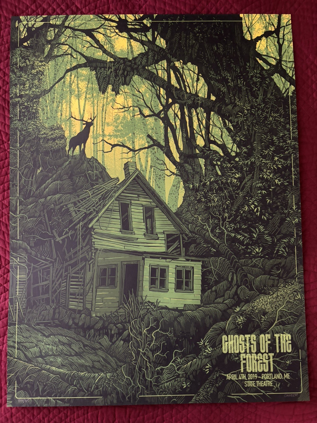 Trey Anastasio Phish Ghosts of the Forest Poster Portland ME 2019 Danger- xx/375