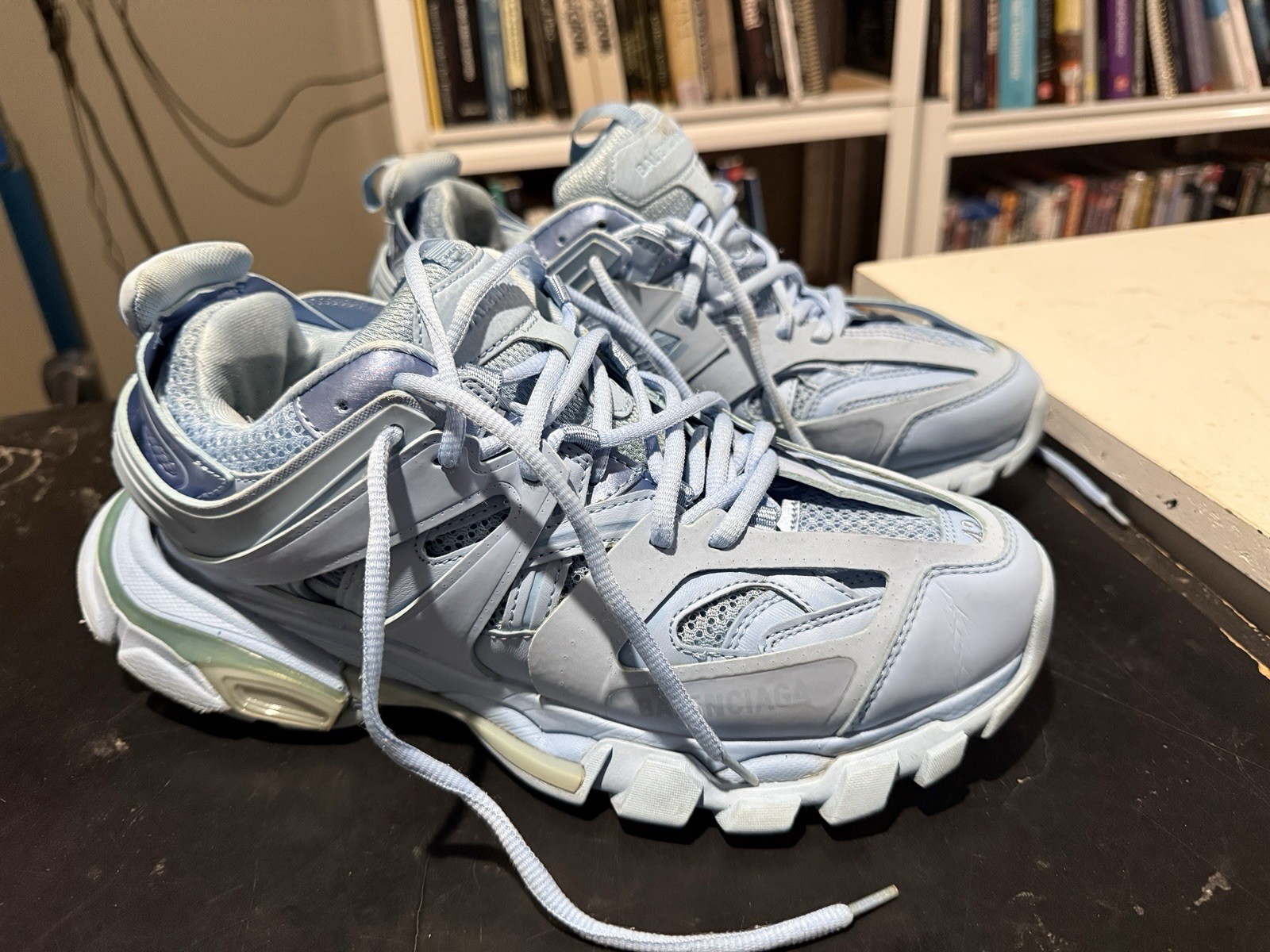 Balenciaga Track Trainer Blue Pearl  Athlethic Sneakers Size 9 Eu 42