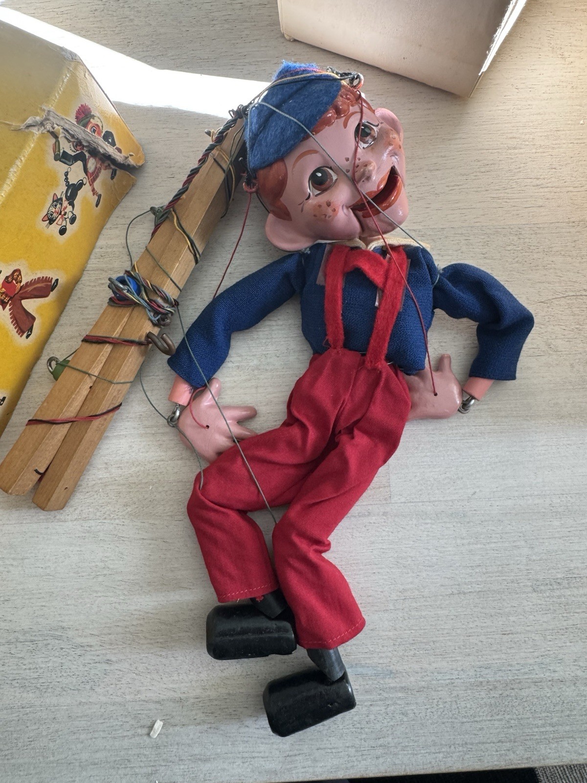 Pelham Puppets SM Talking Boy Marionette Puppet Original Box