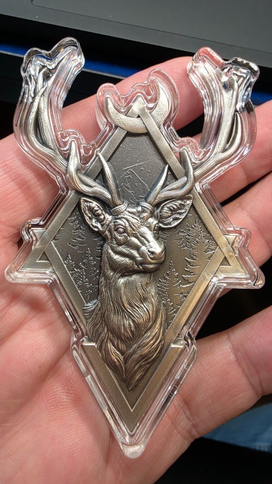 2025 South Korea Geometric Series Deer Stacker KOMSCO Mint 2oz .999 Silver