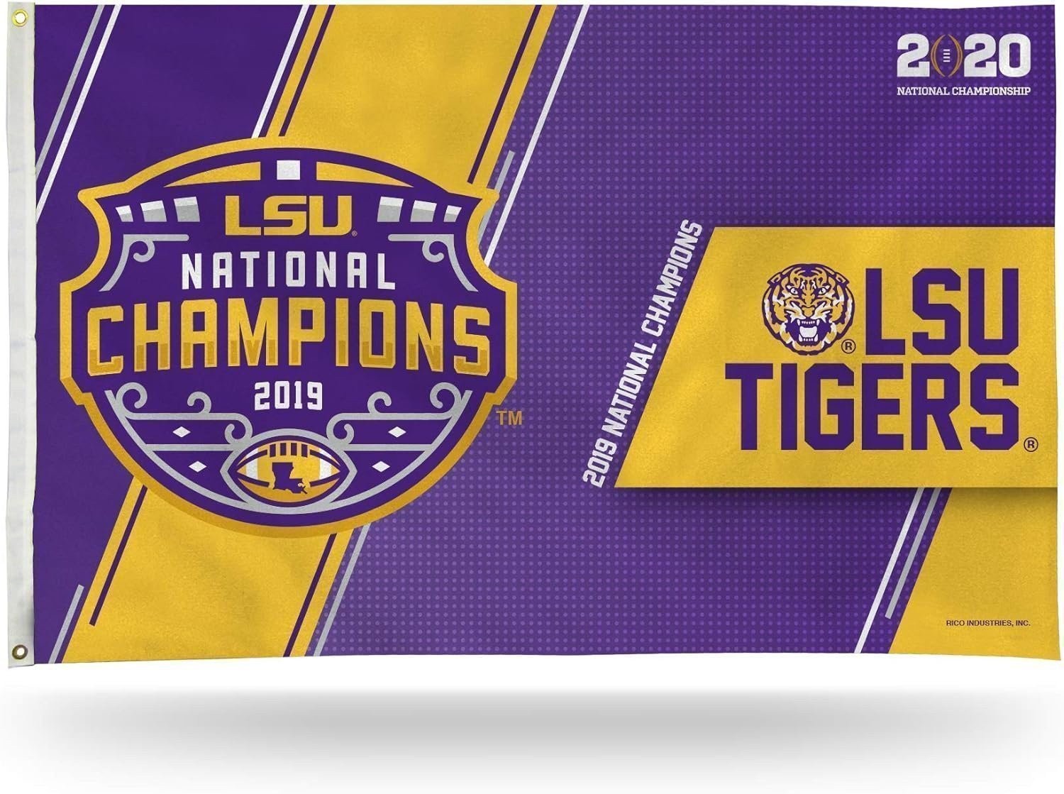 Louisiana State University LSU Tigers 3x5 Foot Flag Banner, Metal Grommets, Outd Louisiana State University LSU Tigers 3x5 Foot Flag Banner, Metal Grommets, Outd