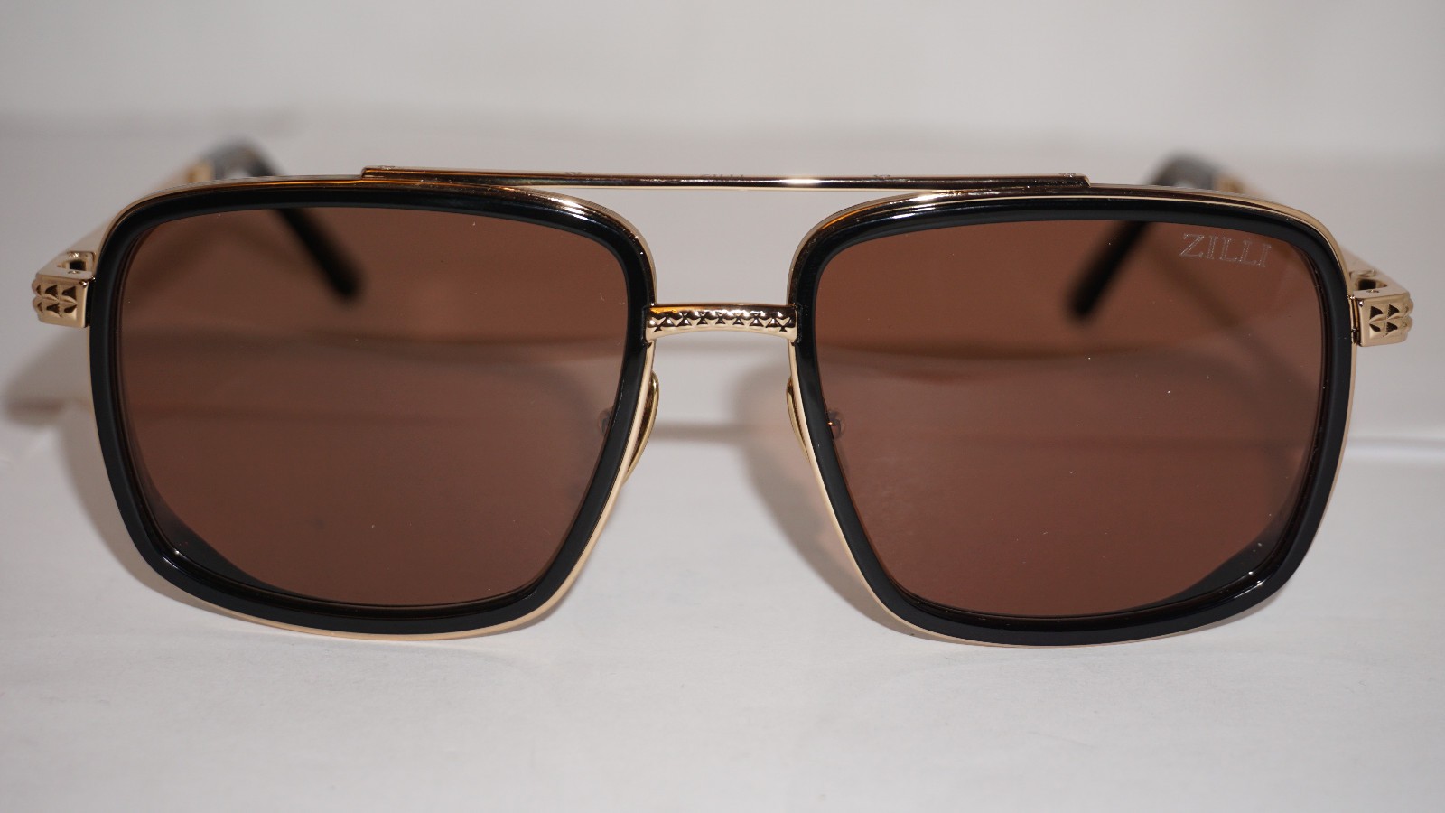 ZILLI Sunglasses Black Gold Brown ZI65096 C02 58 18 145 France