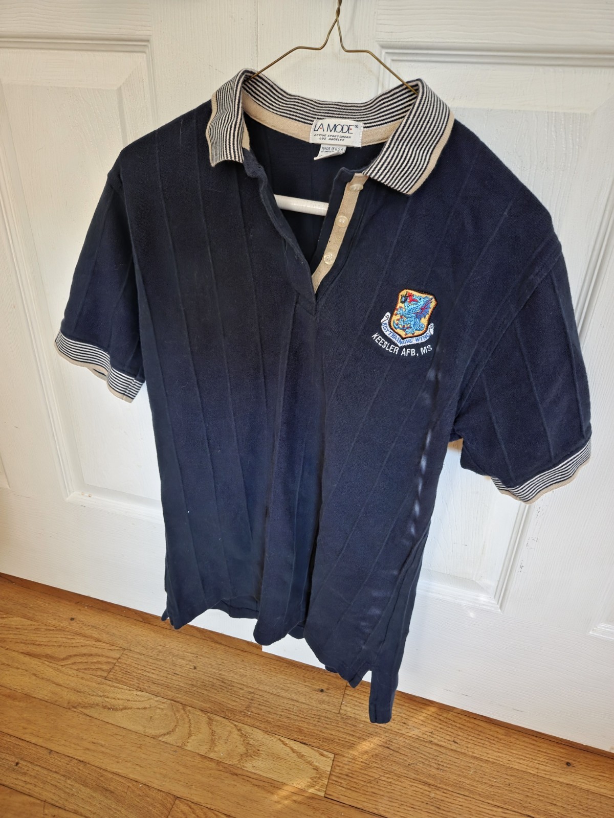 Vintage 81st Training Wing Keesler Air Force Polo Shirt Size Medium Made In USA Vintage 81st Training Wing Keesler Air Force Polo Shirt Size Medium Made In USA