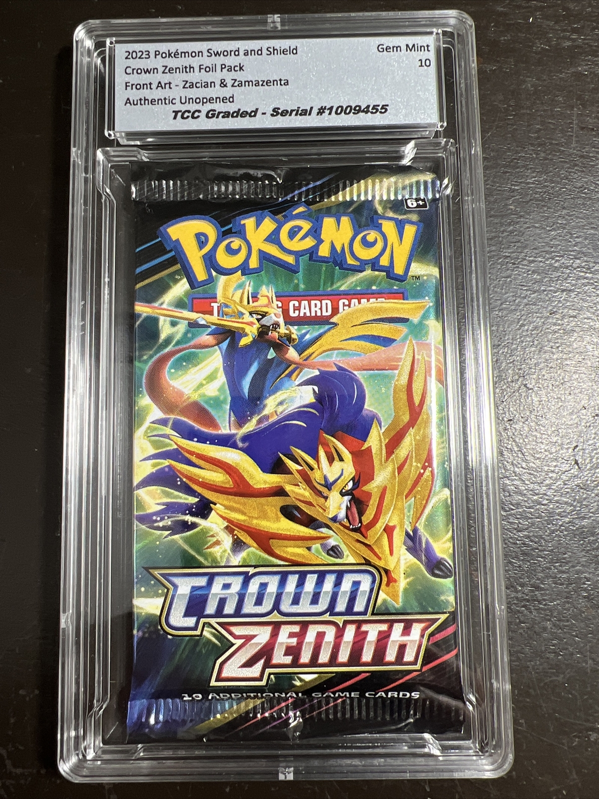 2023 Pokemon Crown Zenith Foil Pack TCC Graded Gem Mint 10