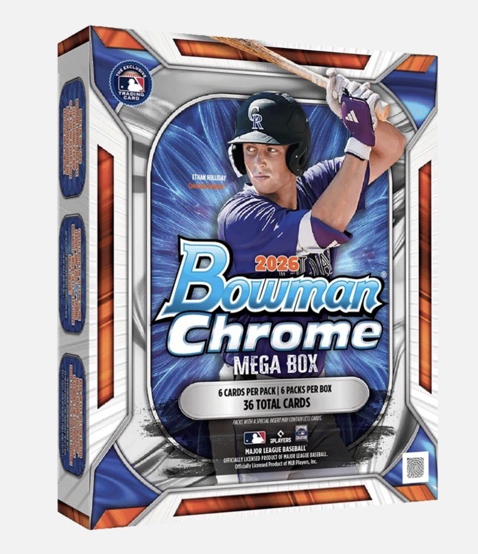 2026 BOWMAN CHROME BASEBALL MEGA BOX (36 Cards) MLB Brand New Sealed Presale QTY