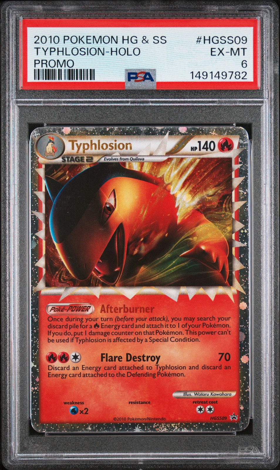 2010 Pokemon Heartgold & Soulsilver Promo Typhlosion Holo Promo PSA 6 #HGSS09