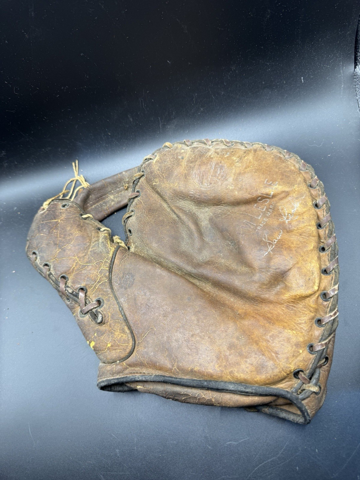 Vintage 1930s MLCo Sam Leslie New York Giants First Base Mitt Pre-War Baseball