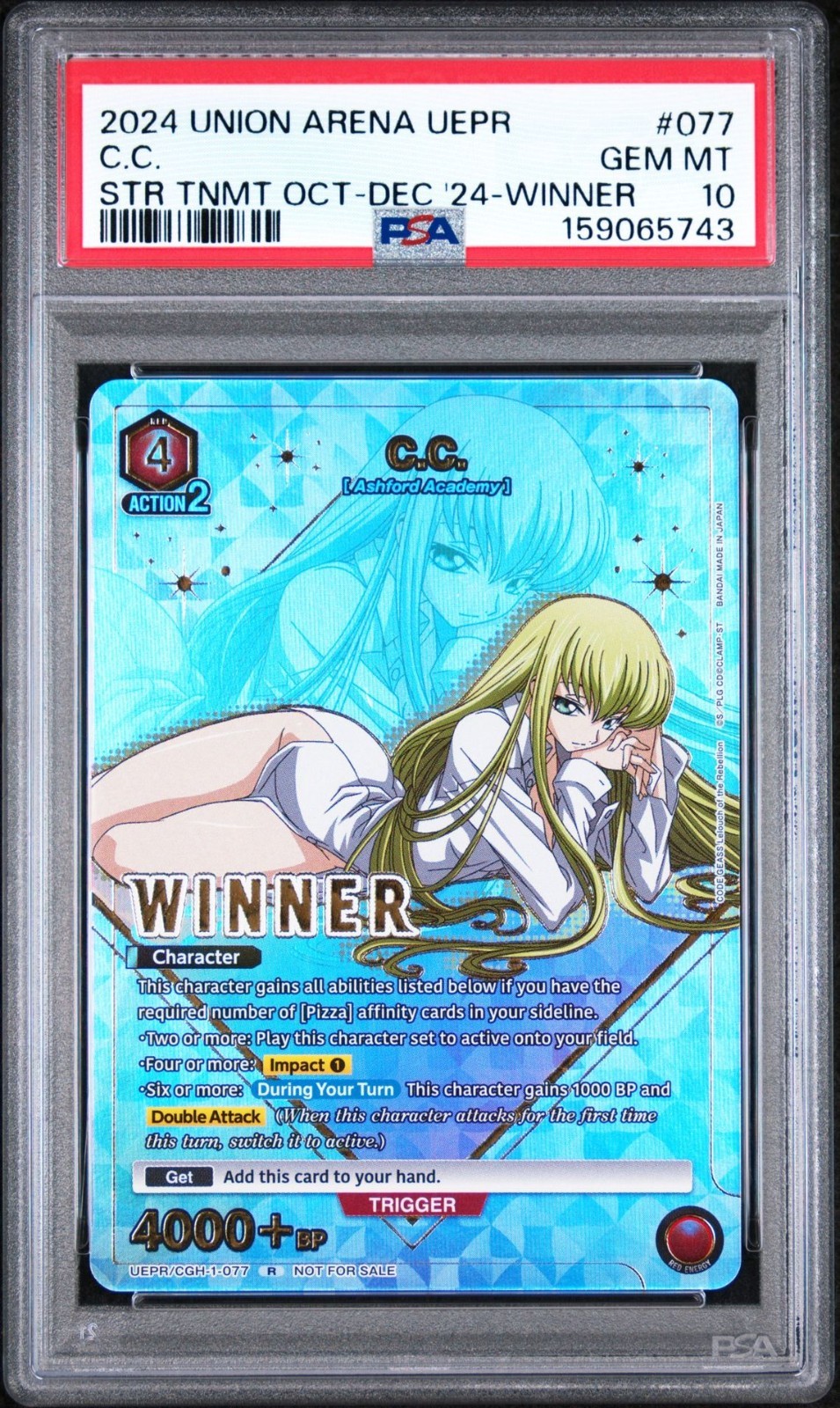 2024 UNION ARENA UEPR-PROMOS #077 C.C. PSA 10