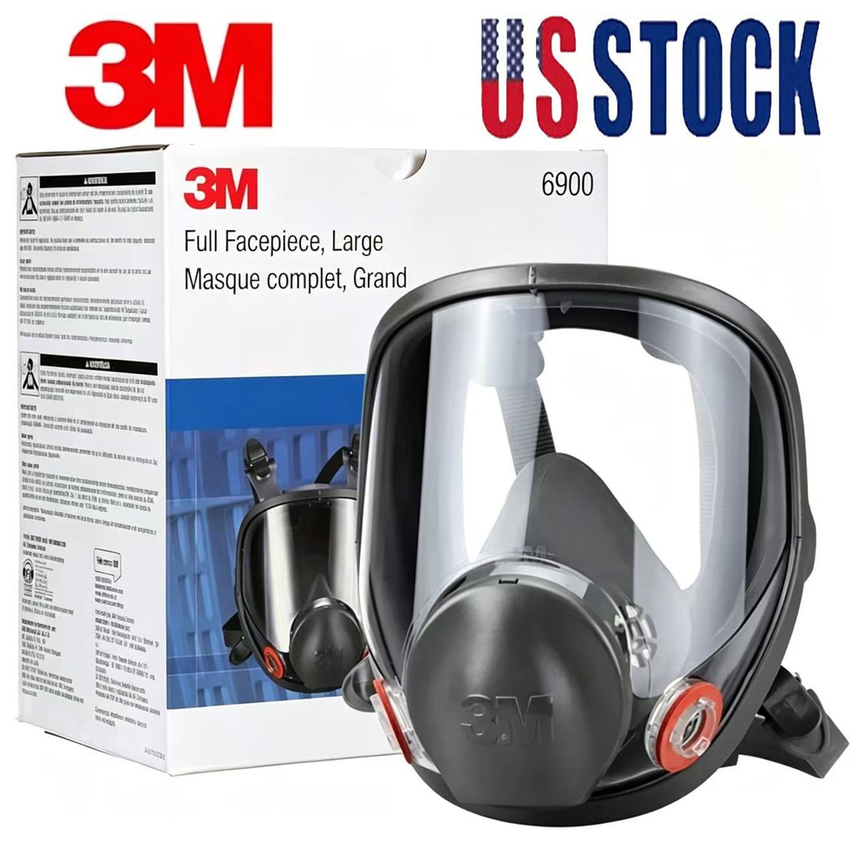 6900 Full Face Mask | Reusable Respirator Protection | Size Large | US SELLER