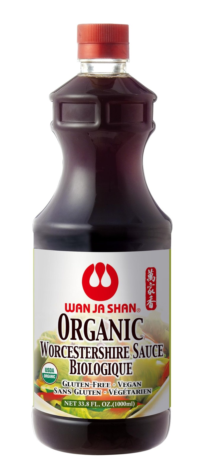 Wan Ja Shan Organic Worcestershire Sauce, 33.8 oz, Gluten Free, Vegan, Kosher