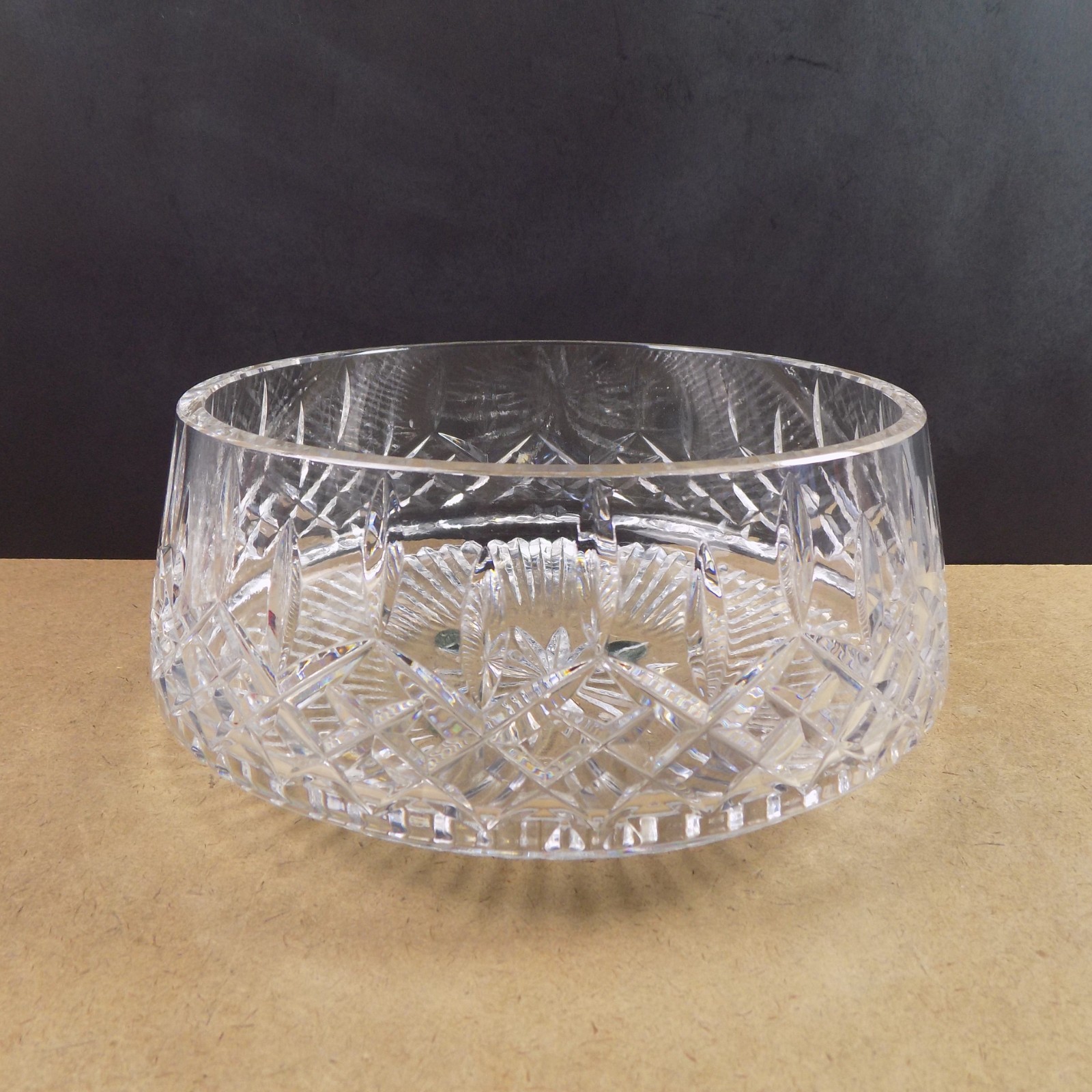 Waterford Lismore Crystal Round Bowl Roly Poly Shape 9.5\