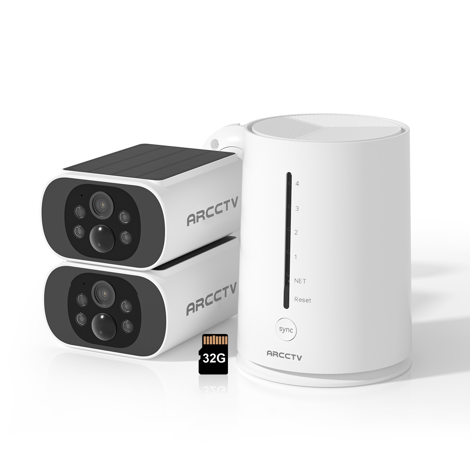 ARCCTV Security Camera System 4MP Solar Battery 5G Wifi Smart Night Vision IP66