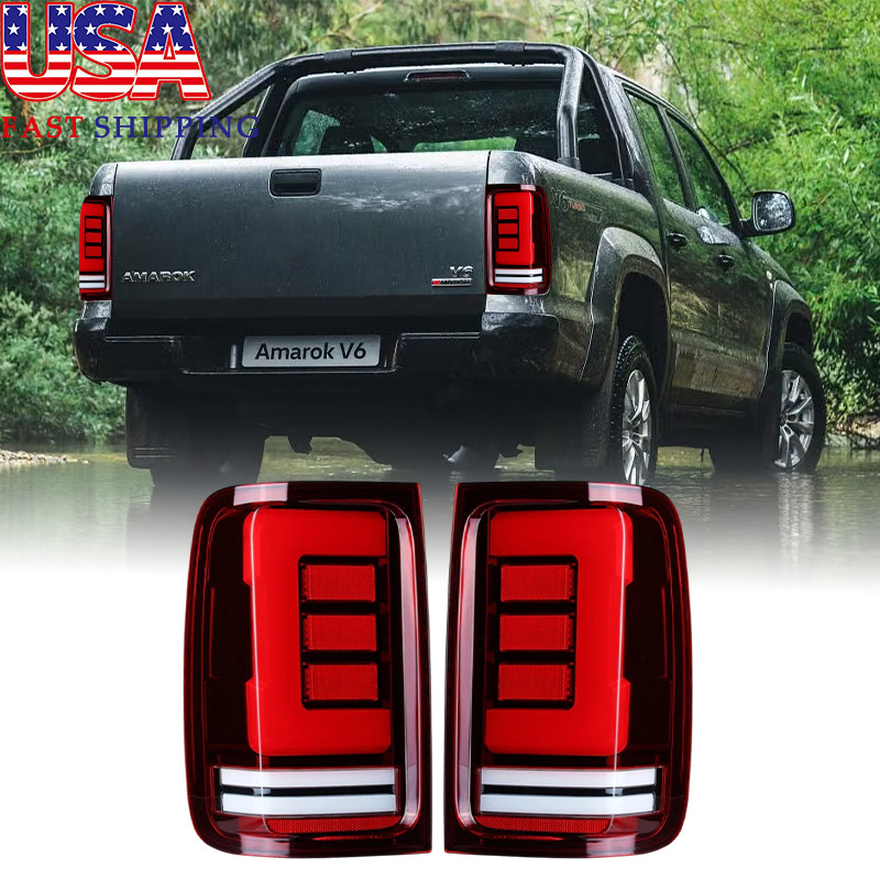 Pair Left Right LED Tail Lights Turn Signal Lamp For VW Amarok V6 2011 2012-2021 Pair Left Right LED Tail Lights Turn Signal Lamp For VW Amarok V6 2011 2012-2021