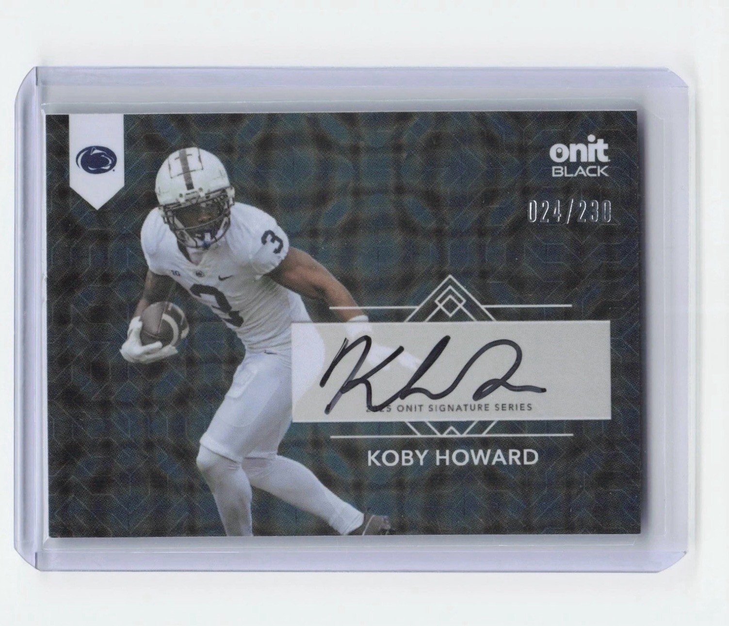 /230 Koby Howard Auto 2025 ONIT Black Penn State #S-7 Signatures Nittany Lions