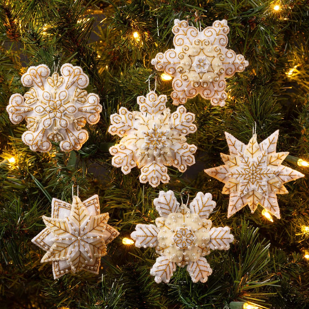 Bucilla® Pearl Snowflake Felt & Sequin Kit