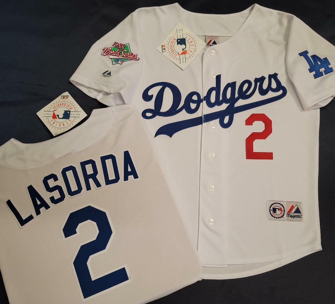1624 Los Angeles Dodgers TOMMY LASORDA 1988 World Series Baseball Jersey New