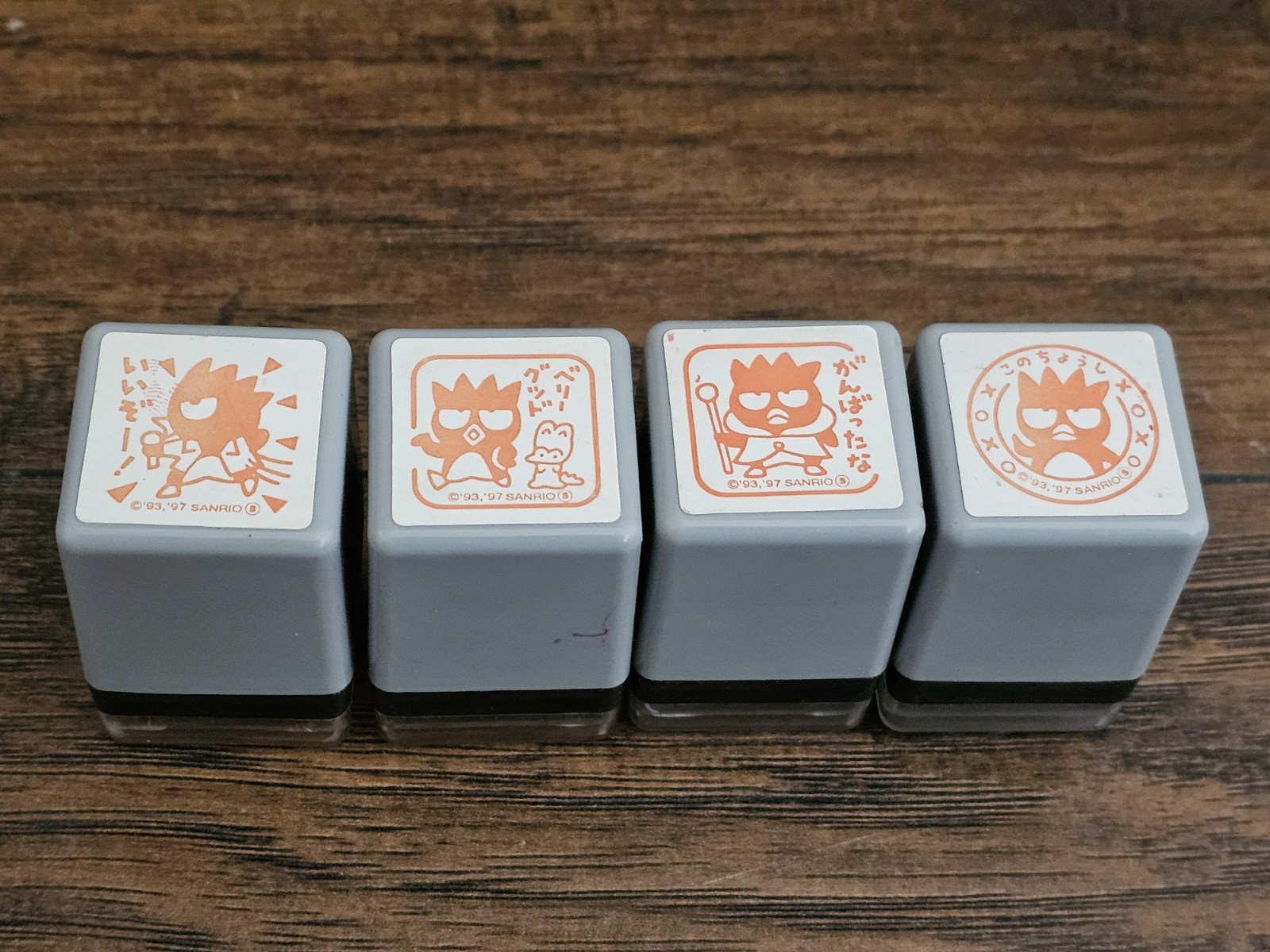 Vintage 1997 Sanrio Bad Badtz-Maru Penguin Rubber Stamps Stationary Set Of 4