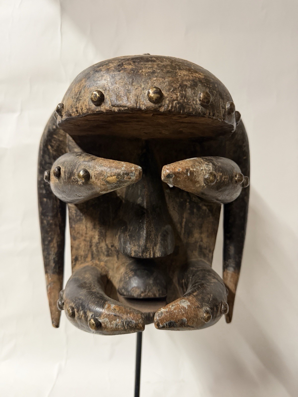 Vintage African Carved Wooden Bete Mask Ivory Coast Vintage African Carved Wooden Bete Mask Ivory Coast
