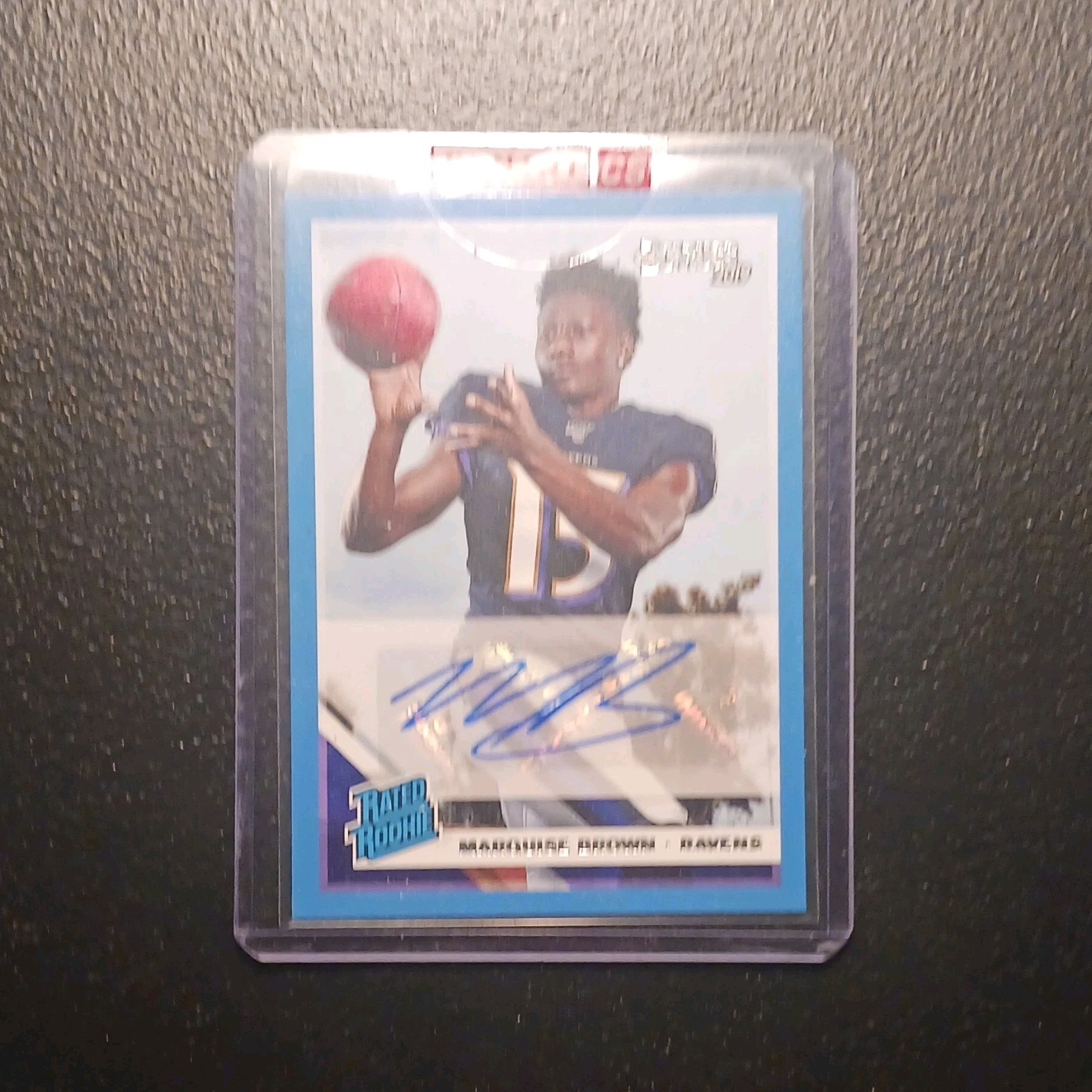 Panini 2019 Donruss Rated Rookie Marquise Brown Ravens Auto RC #312