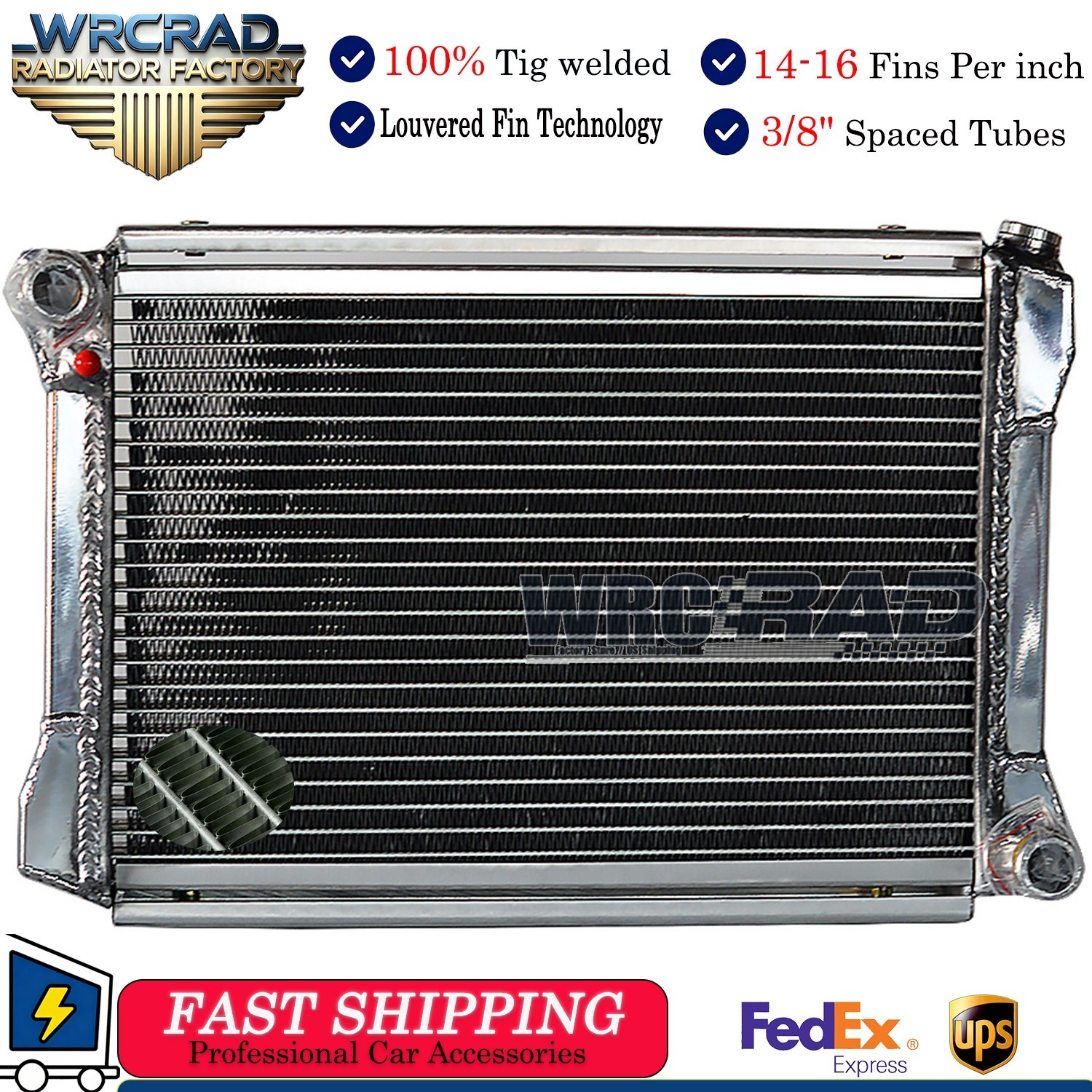 All Aluminum Radiator For 1967-1974 1968 1969 1970 1971 MG Midget 1275 MT 2-Rows