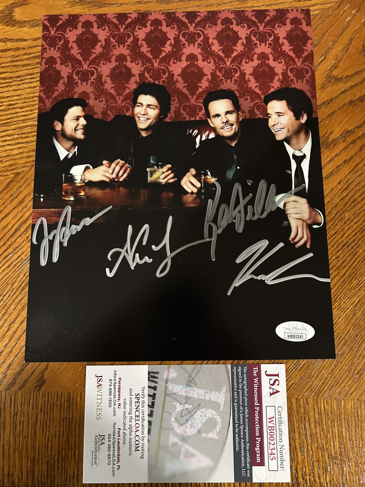 ENTOURAGE CAST SIGNED 8X10 ADRIAN GRENIER FERRARA KEVIN DILLON CONNOLLY JSA COA
