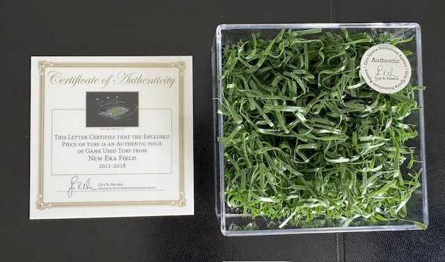 Buffalo Bills Game Used Turf- Josh Allen-New Era Field- Highmark Stadium