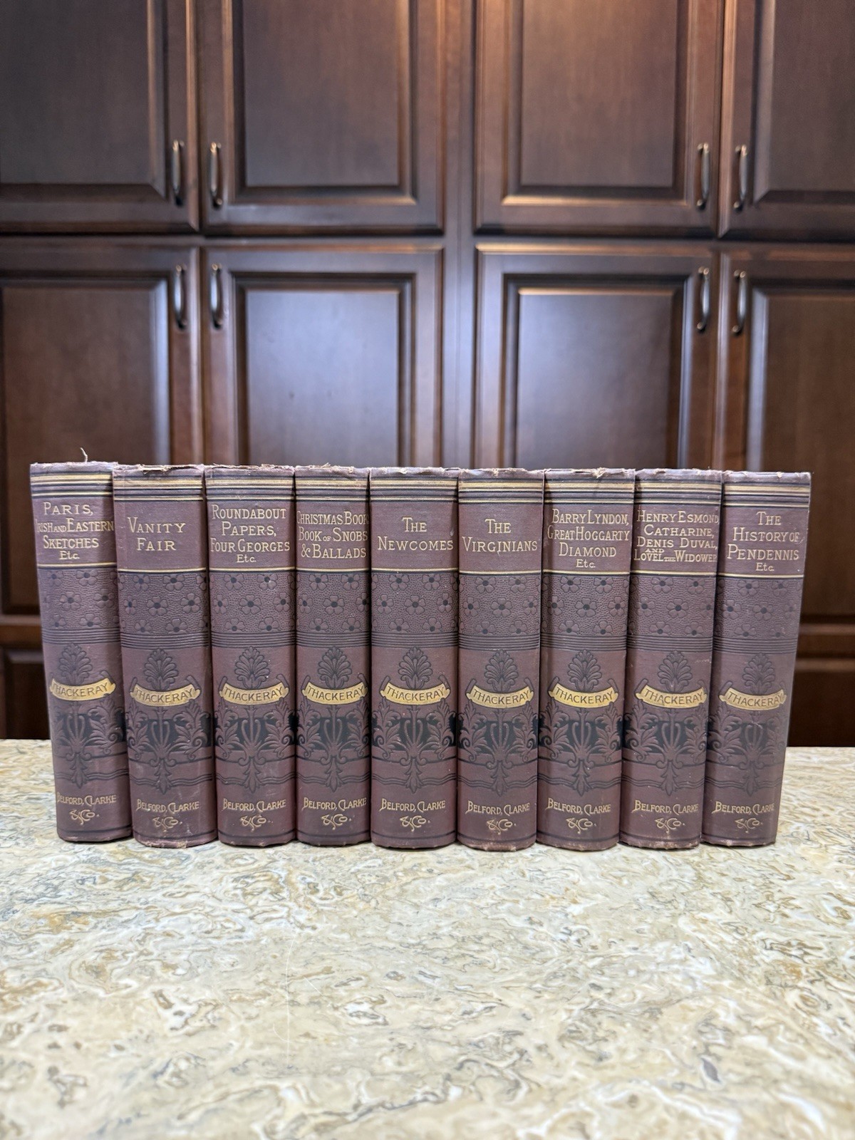Vintage 1880s Thackeray’s Works 9 of 10 volumes, Illustrated, HC