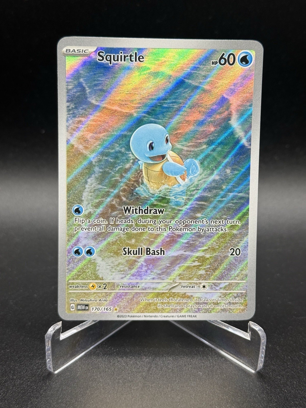 Squirtle - 170/165 - SV: Scarlet & Violet 151 Illustration Rare Holo NM Squirtle - 170/165 - SV: Scarlet & Violet 151 Illustration Rare Holo NM
