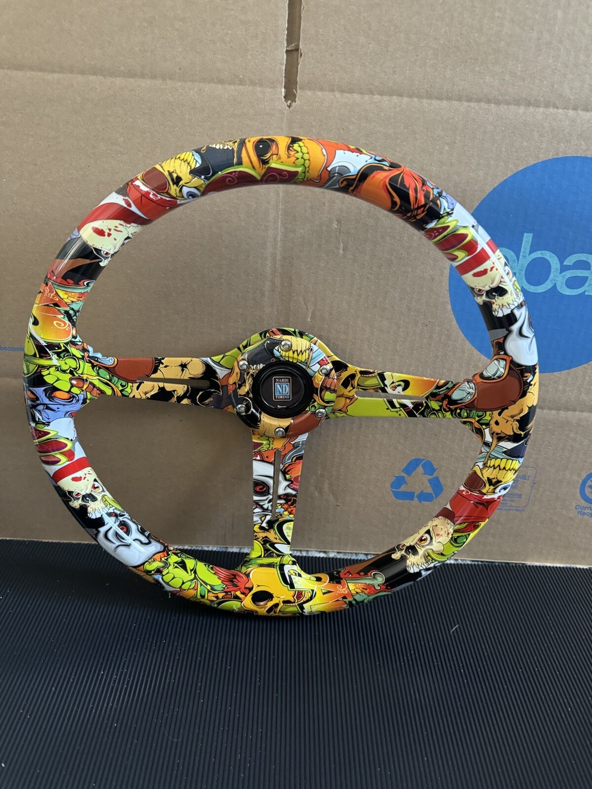 350mm Dish Steering Wheel - Fit 6 hole Hub Like Vertex Nardi NRG Grip