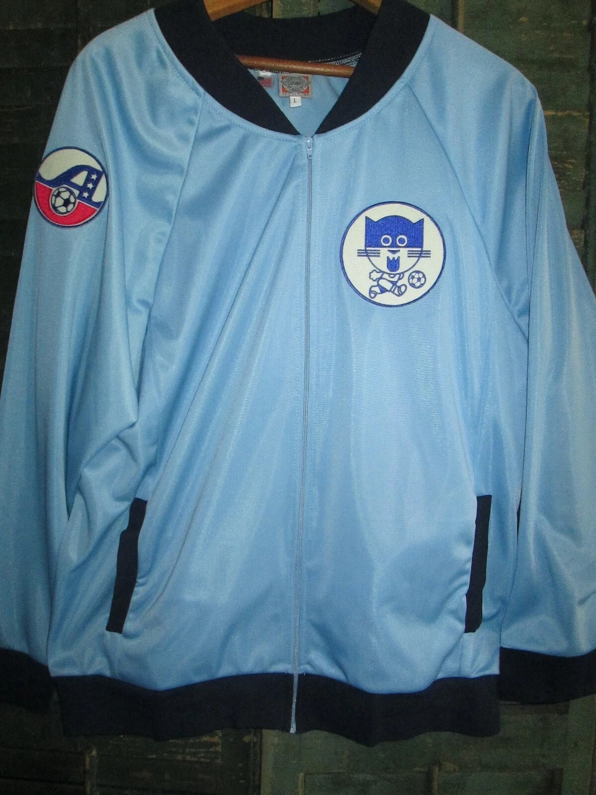 ASL Soccer Ebbets Field Flannels Chicago Cats 1976 Tracksuit Jacket Made In USA ASL Soccer Ebbets Field Flannels Chicago Cats 1976 Tracksuit Jacket Made In USA