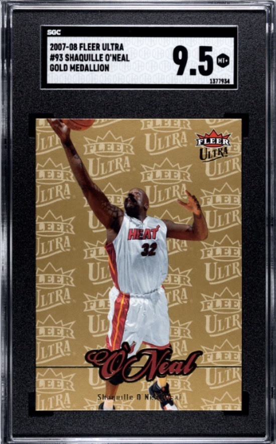 2007 Fleer Ultra (Pop 1 None Higher) - Shaquille O\'Neal Gold Medallion SGC 9.5