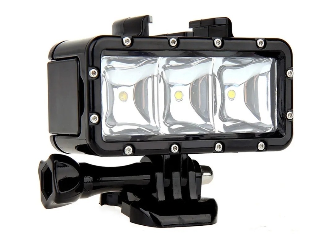 Waterproof LED Dive Light for GoPro HERO  13/12/11/10/9/8/7/6/5/ MAX Underwater