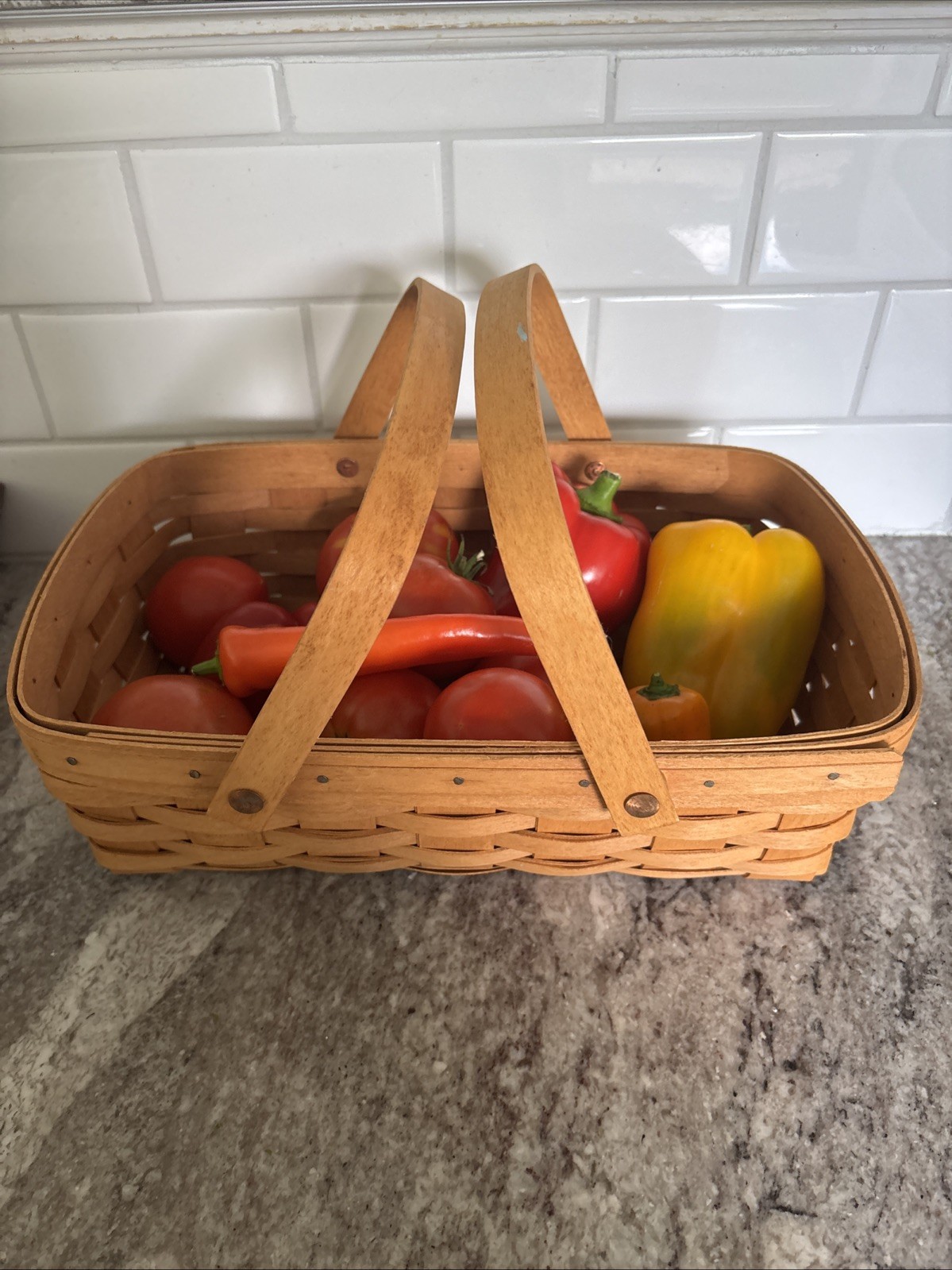 Vintage Longaberger Gathering Basket 1993 14 Vintage Longaberger Gathering Basket 1993 14