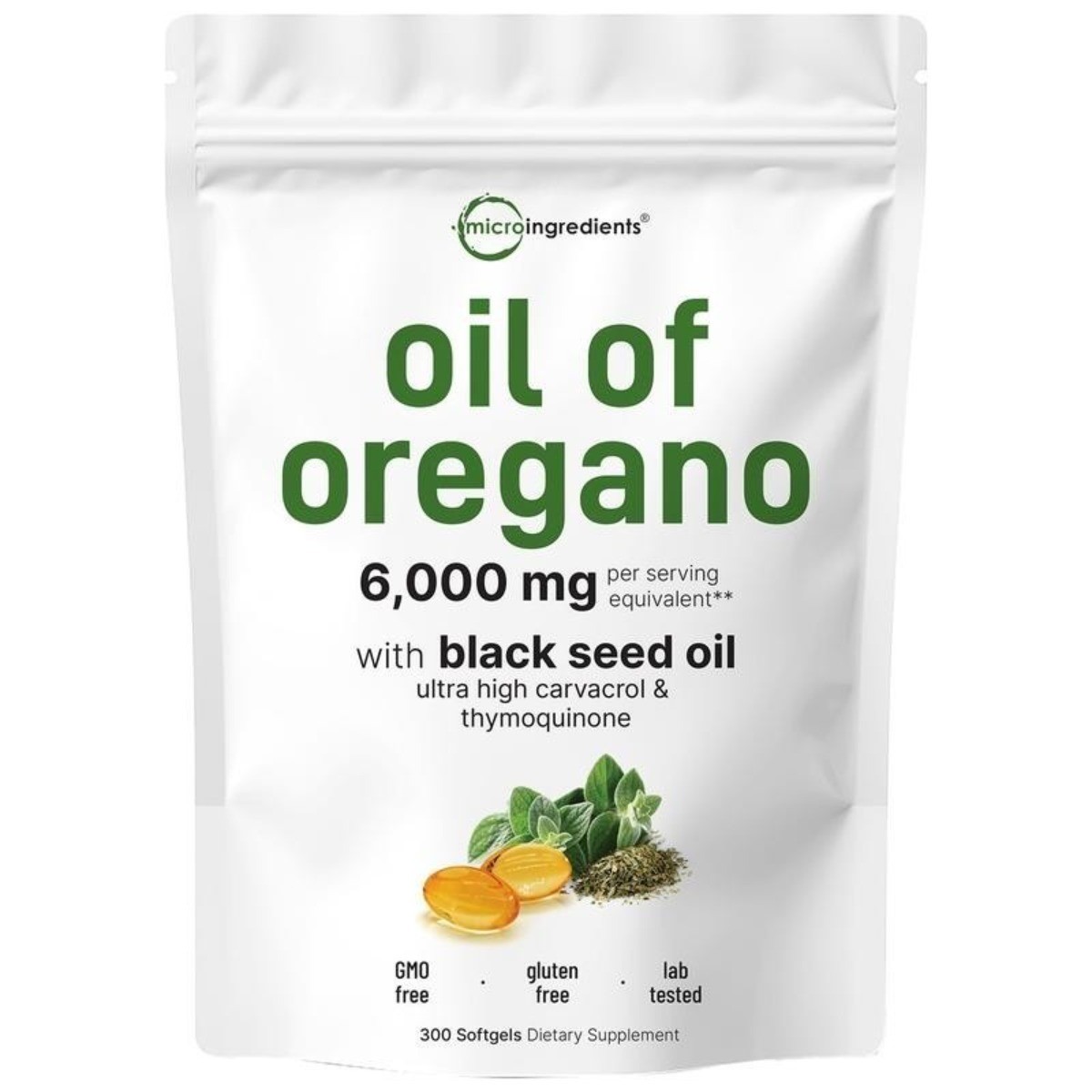 Micro Ingredients Oregano & Black Seed Oil – 6000mg, 300 Softgels, 2-in-1 Micro Ingredients Oregano & Black Seed Oil – 6000mg, 300 Softgels, 2-in-1